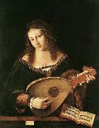 BARTOLOMEO VENETO, Woman Playing a Lu